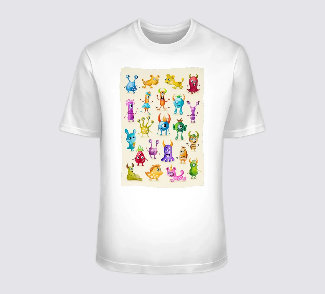 Illustration de monstres colorés t-shirt de Knowladge star