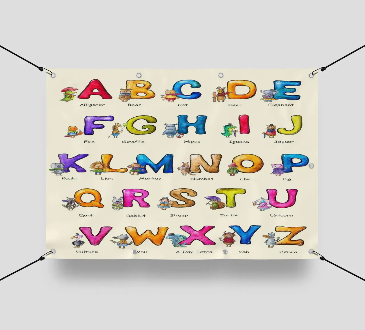 L'ABC dell'inglese per i bambini telo in pvc da Knowladge star