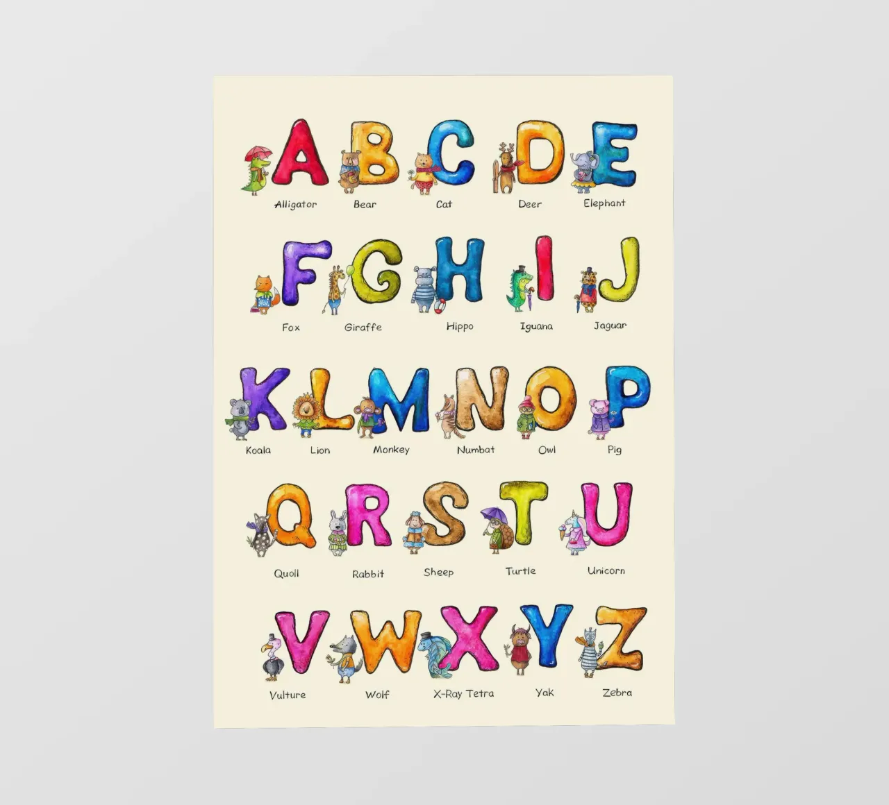 L'ABC dell'inglese per i bambini telo in pvc da Knowladge star