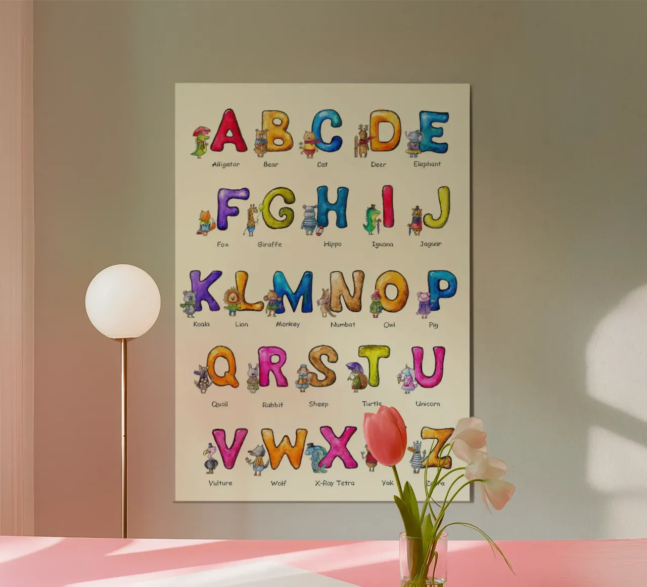 L'ABC dell'inglese per i bambini alluminio dibond da Knowladge star