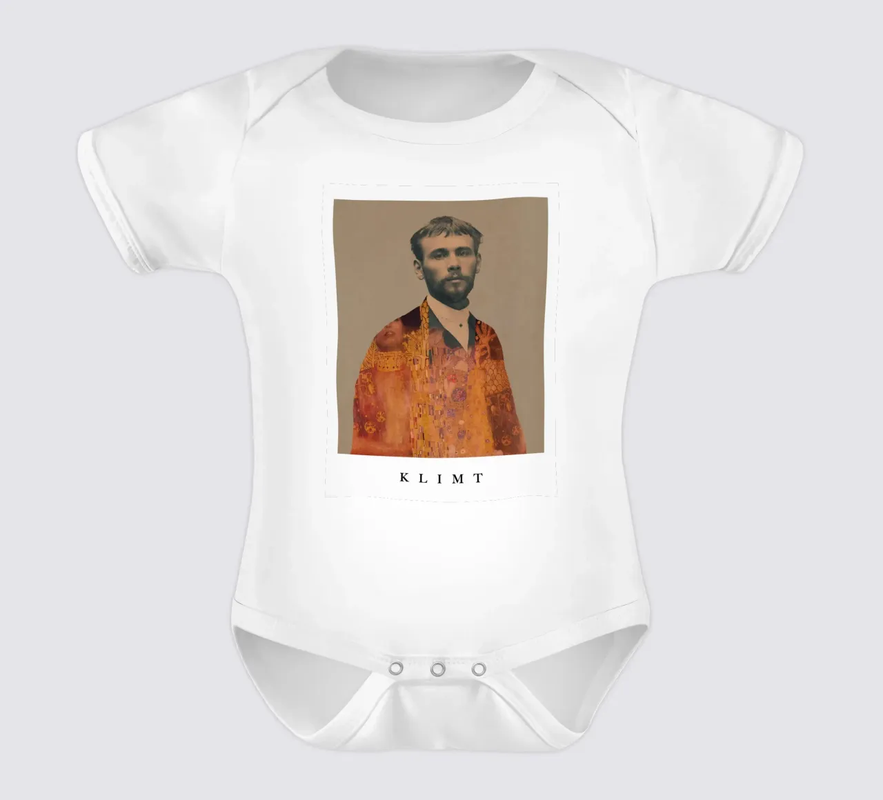 for Gustav Klimt with border body neonato maniche corte da Frank Moth