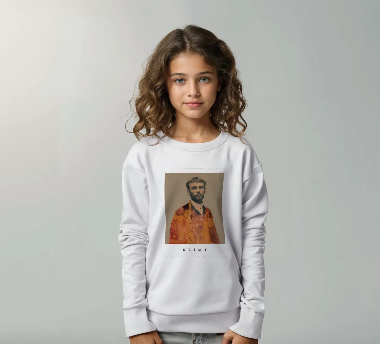 for Gustav Klimt with border felpa bambino da Frank Moth