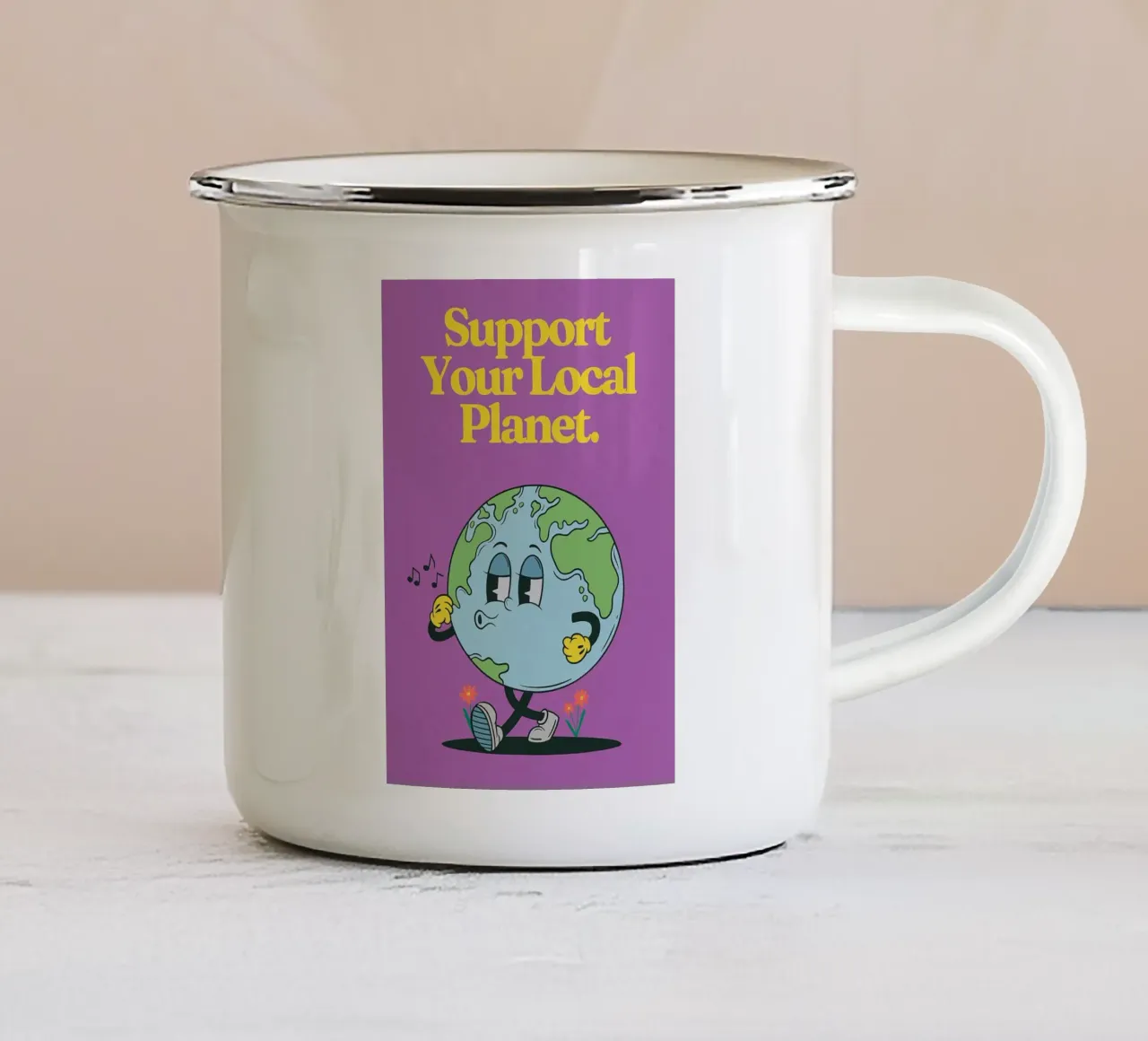Support your local planet enamel mug by oneone