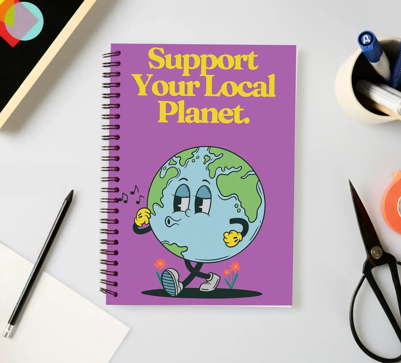 Support your local planet spiral notebook by oneone