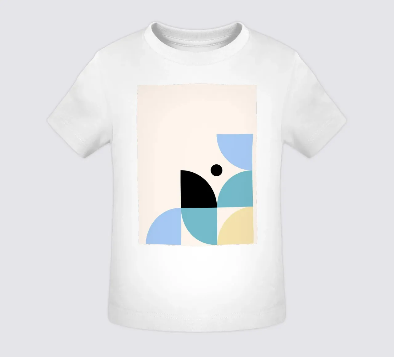 Geometrische weiche Formen - Moderner Pastelldruck Baby T-Shirt von Studio Vibe