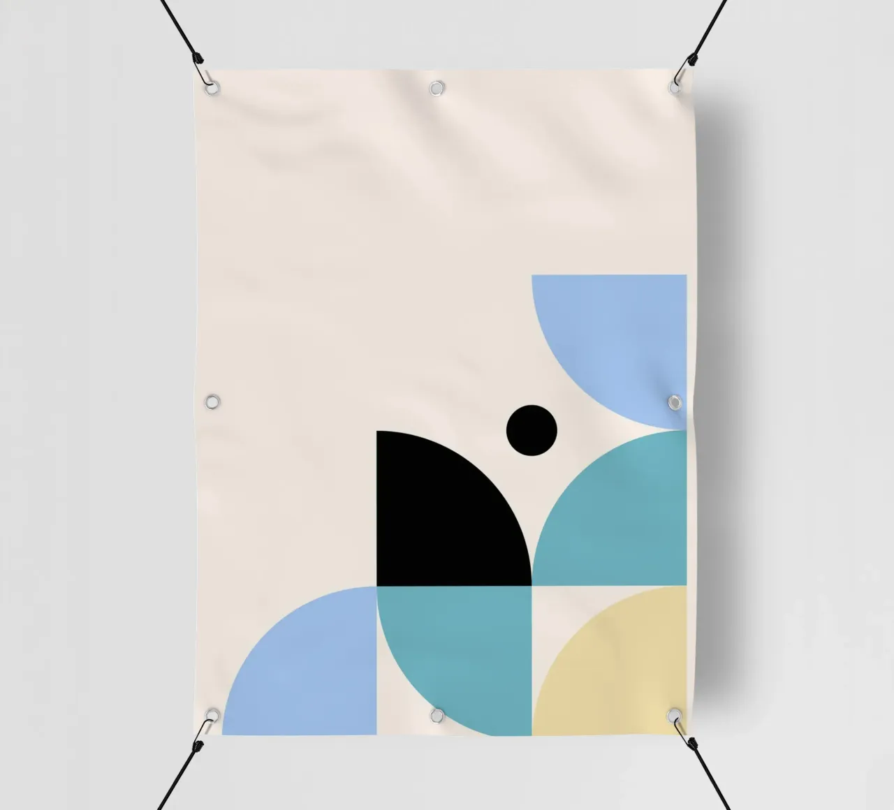 Forme geometriche morbide - Stampa moderna a tinte pastello telo in pvc da Studio Vibe