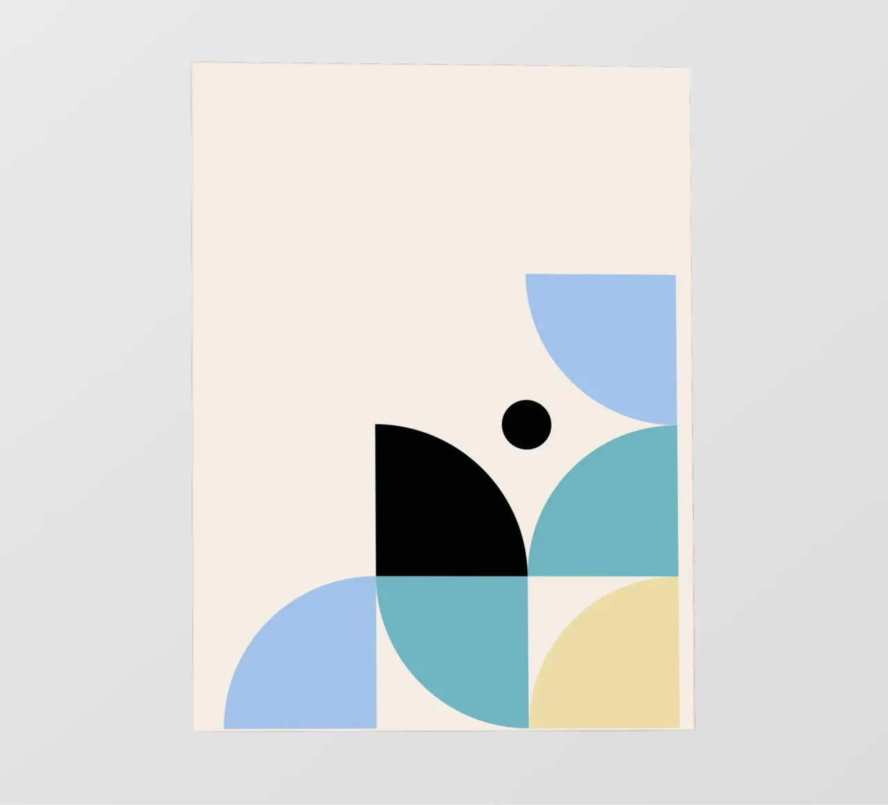 Forme geometriche morbide - Stampa moderna a tinte pastello telo in pvc da Studio Vibe