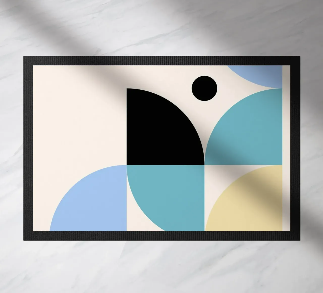 Geometrische zachte vormen - Print in moderne pasteltinten deurmat van Studio Vibe
