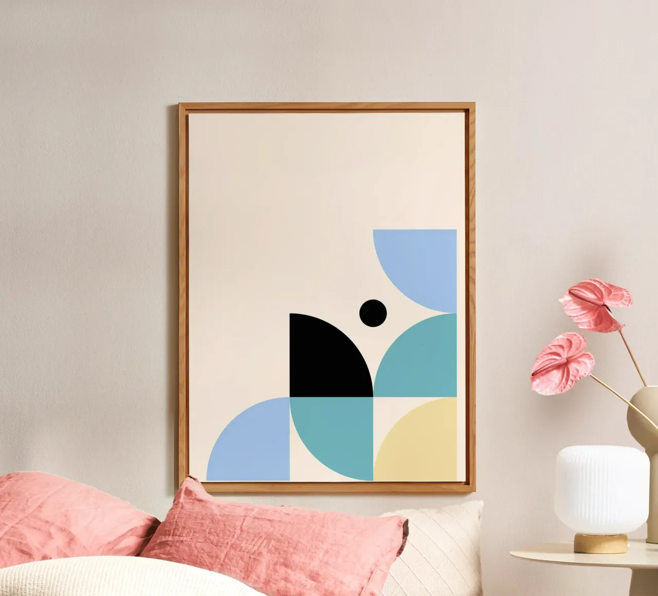 Geometric Soft Shapes – Modern Pastel Print forex plate by Studio Vibe