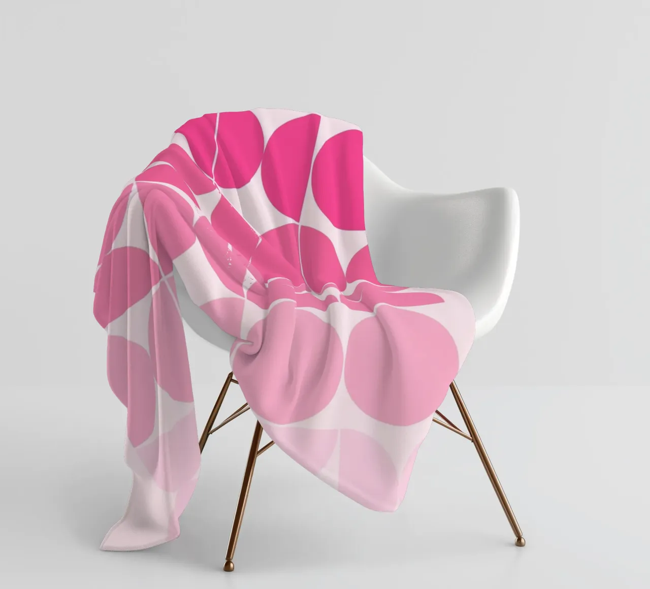 Pink Bauhaus grid - geometry & design art fleece blanket by Studio Vibe