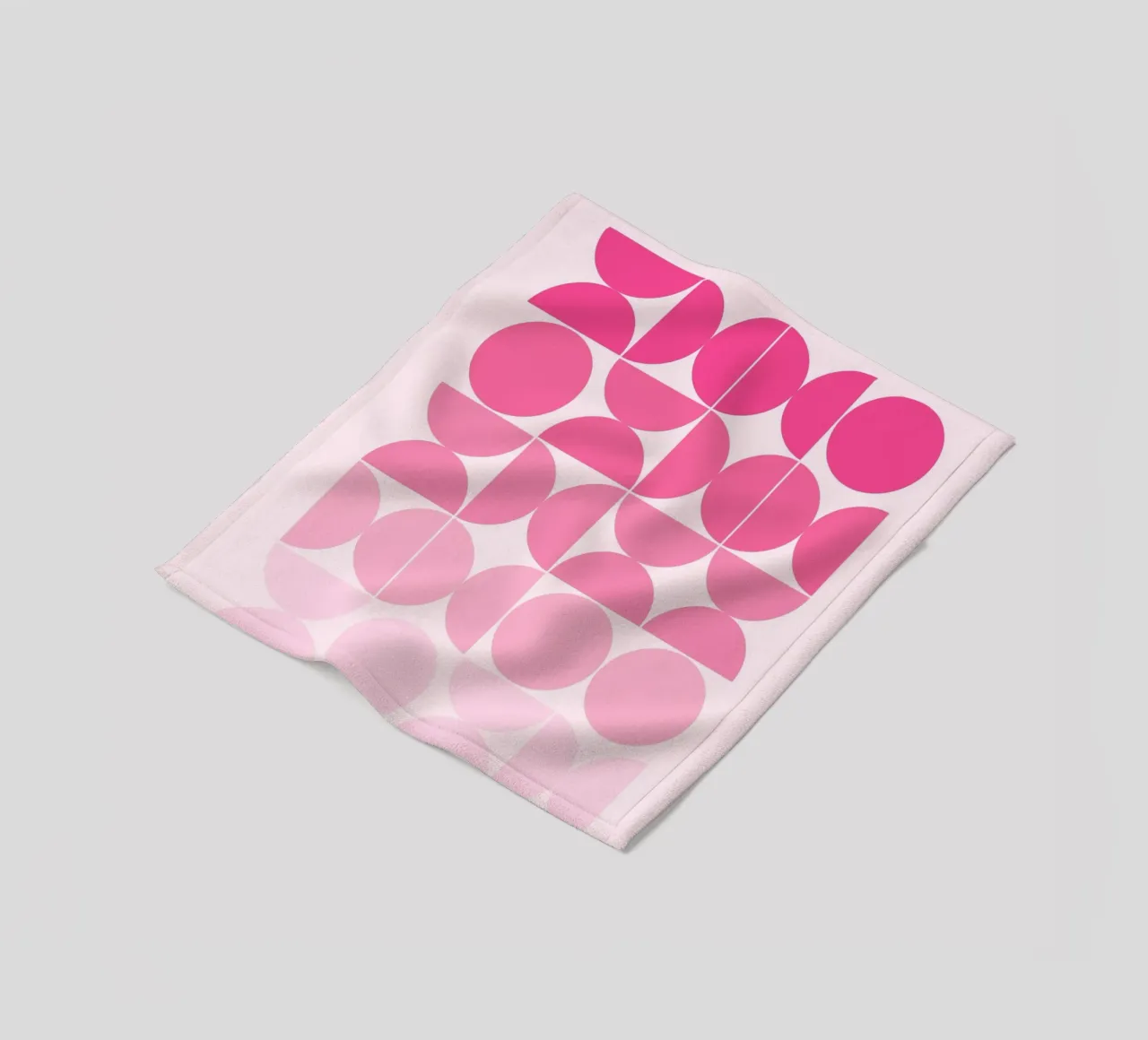 Pink Bauhaus grid - geometry & design art fleece blanket by Studio Vibe