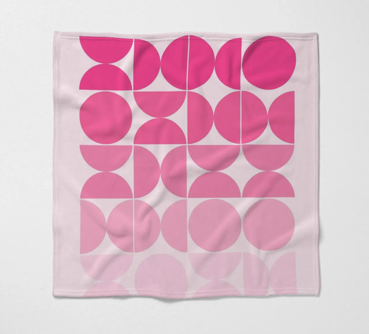 Pink Bauhaus grid - geometry & design art fleece blanket by Studio Vibe