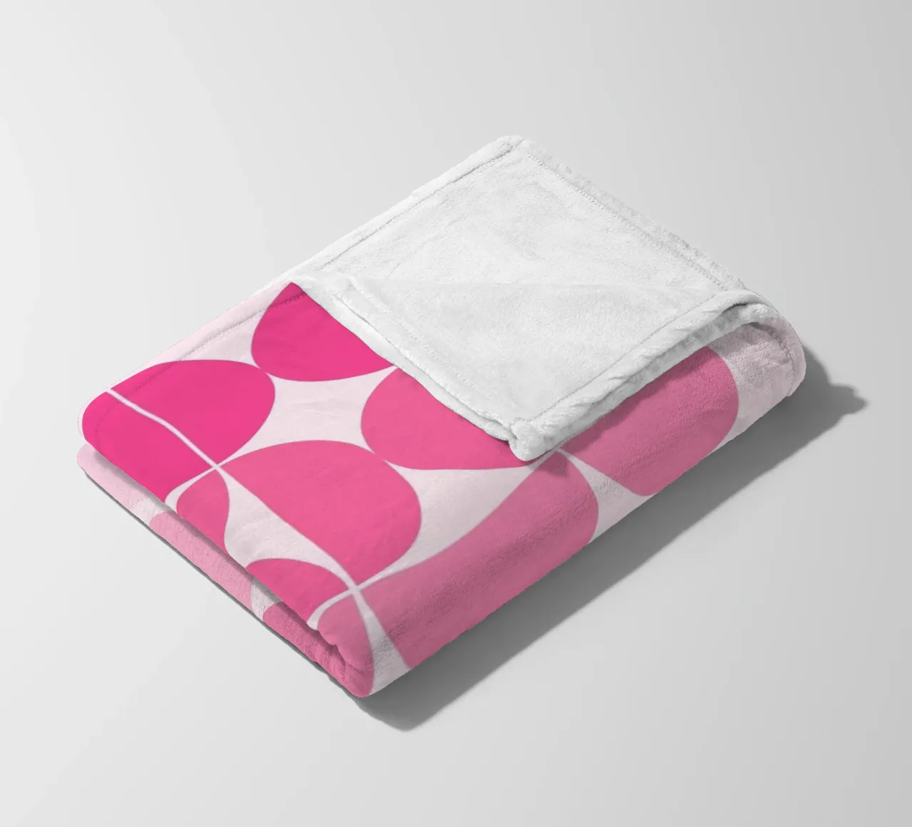 Pink Bauhaus grid - geometry & design art fleece blanket by Studio Vibe
