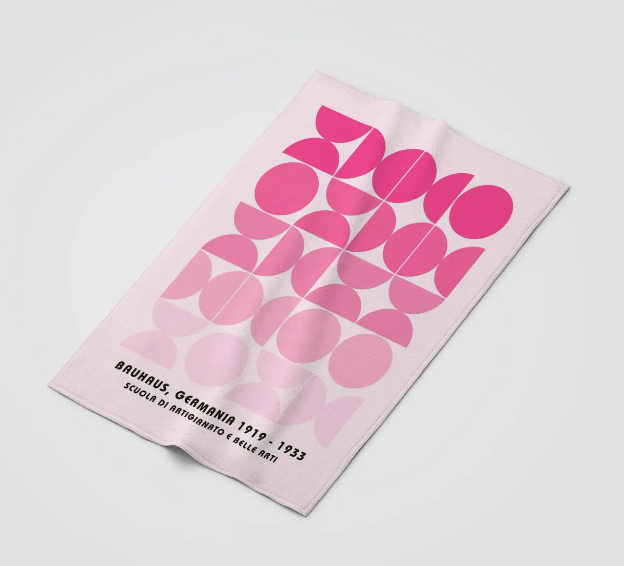 Pink Bauhaus grid - geometry & design art fleece blanket by Studio Vibe