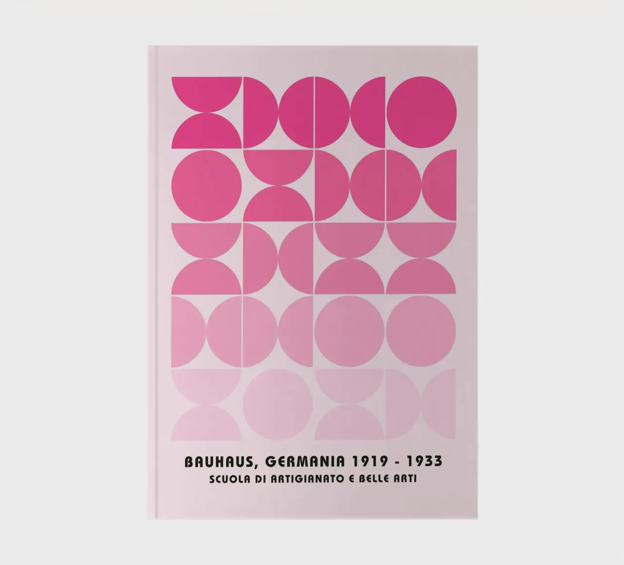Pink Bauhaus grid - geometry & design art notebook by Studio Vibe