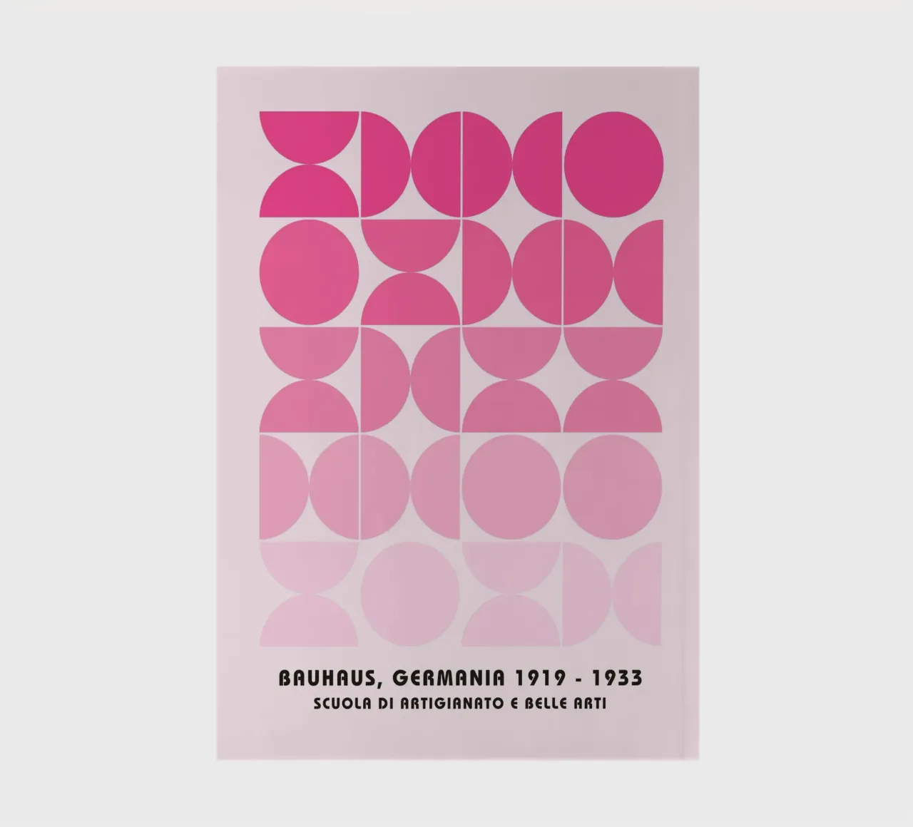 Pink Bauhaus grid - geometry & design art notebook by Studio Vibe