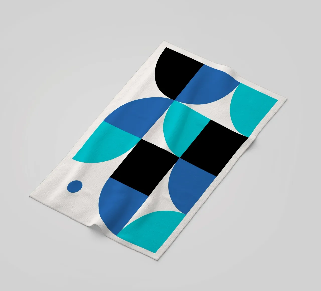 Forme geometriche blu - Poster astratto moderno telo mare da Studio Vibe