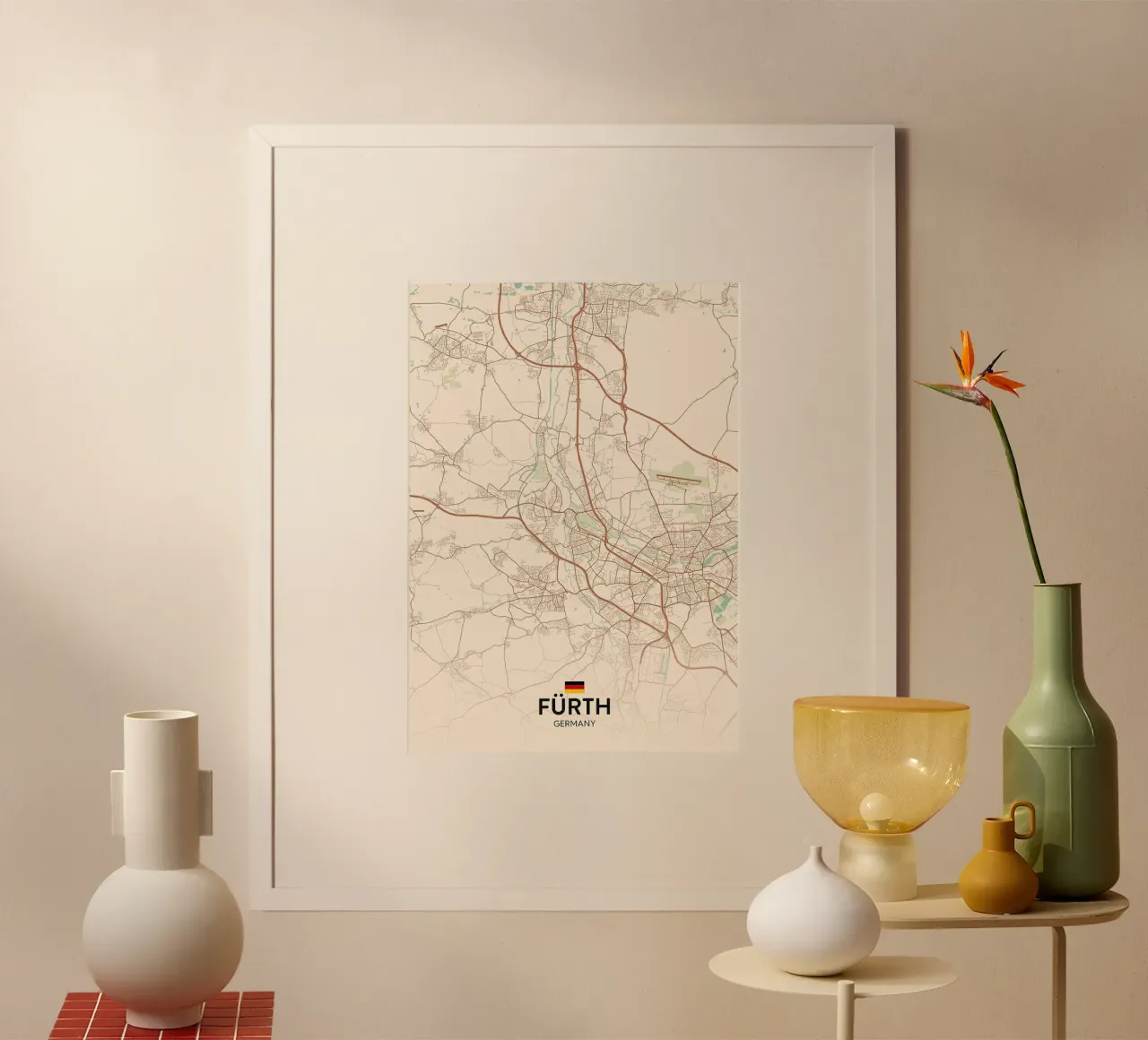 Furth DE poster con telaio in plastica da Rick Thompson