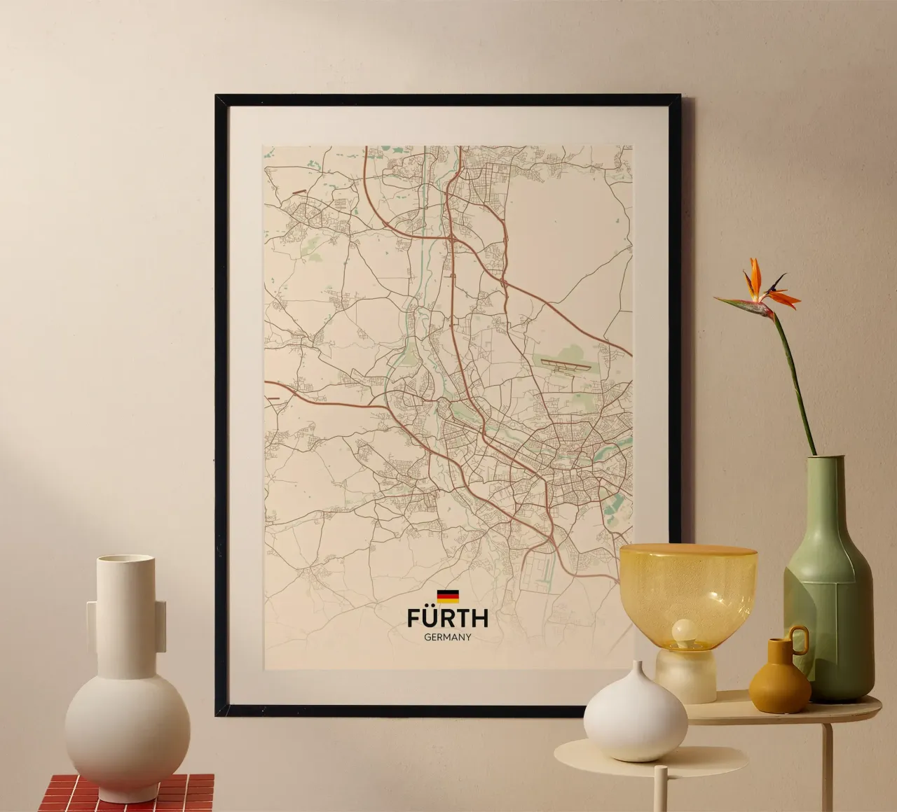 Furth DE poster con telaio in plastica da Rick Thompson