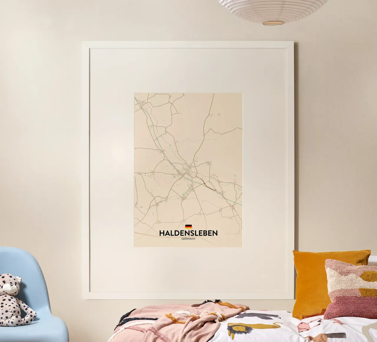 Haldensleben DE poster con telaio in legno da Rick Thompson