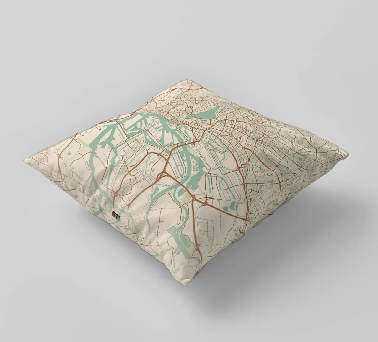 Hamburg DE decorative cushion by Rick Thompson