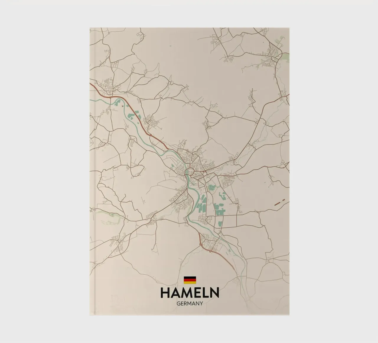 Hameln map city notebook by Rick Thompson