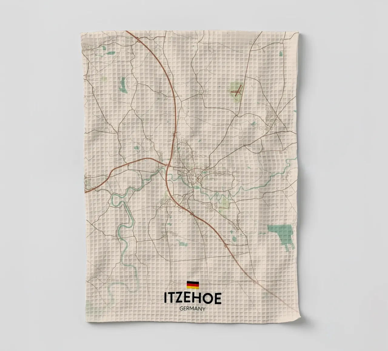 Itzehoe DE tea towel by Rick Thompson