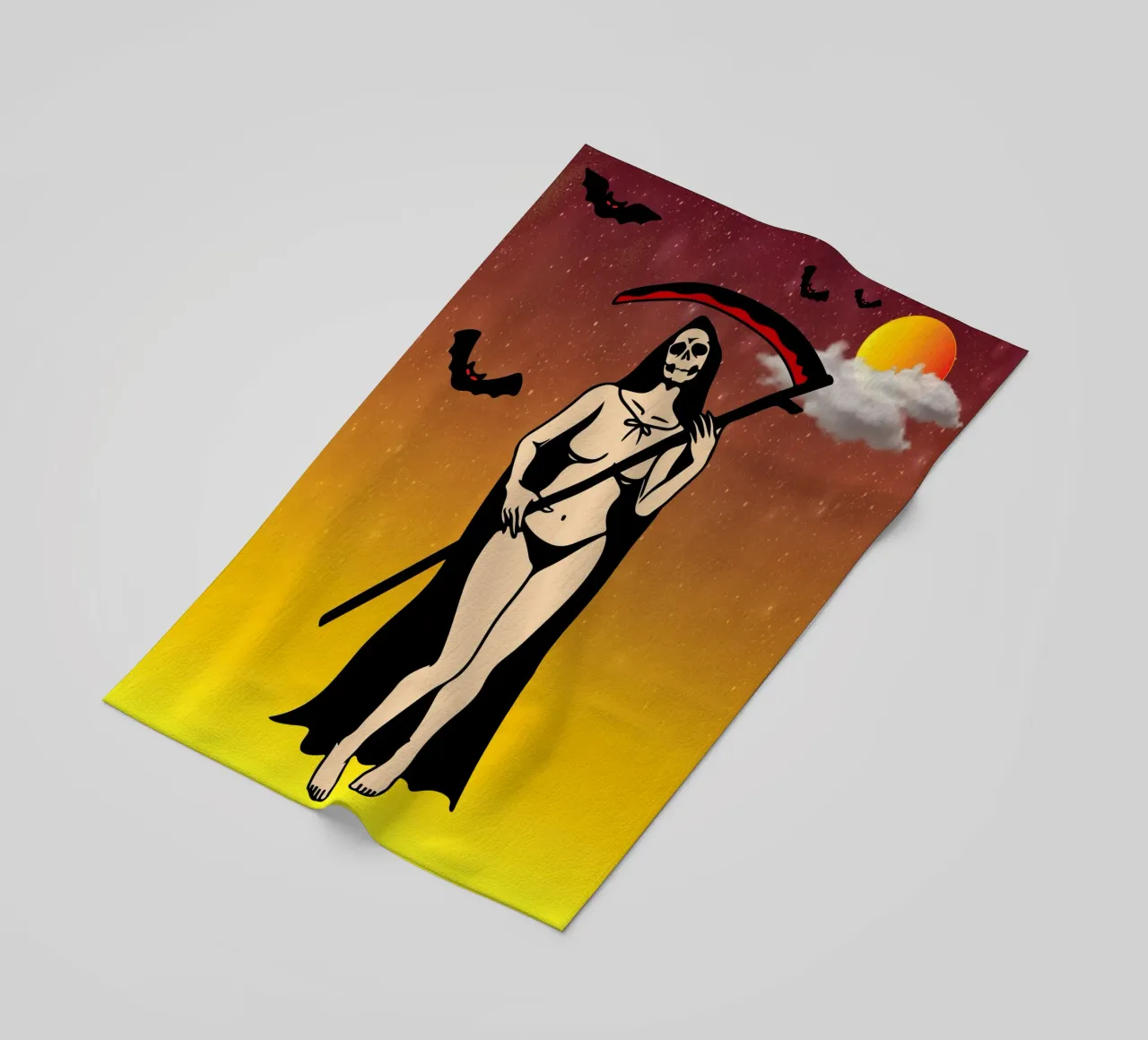 teufel mädchen halloween Strandtuch von onechoice