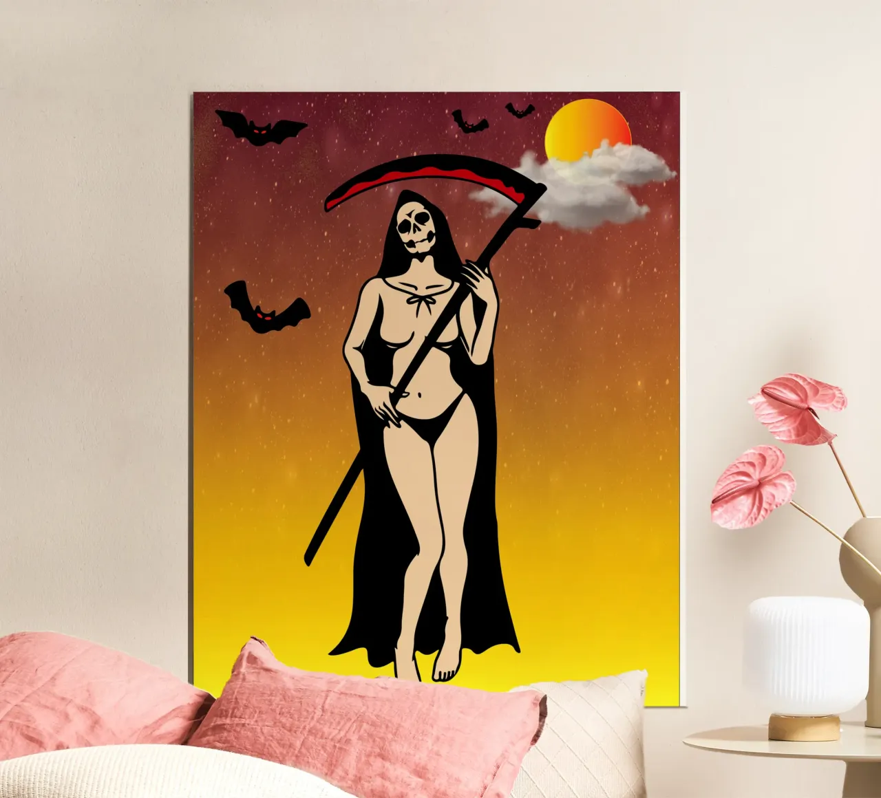 ragazza diavolo halloween poster da onechoice