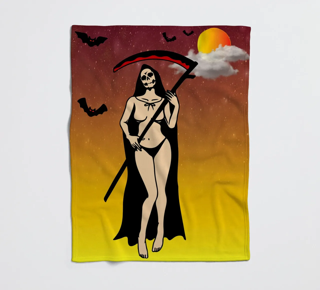 devil girl halloween fleece blanket by onechoice