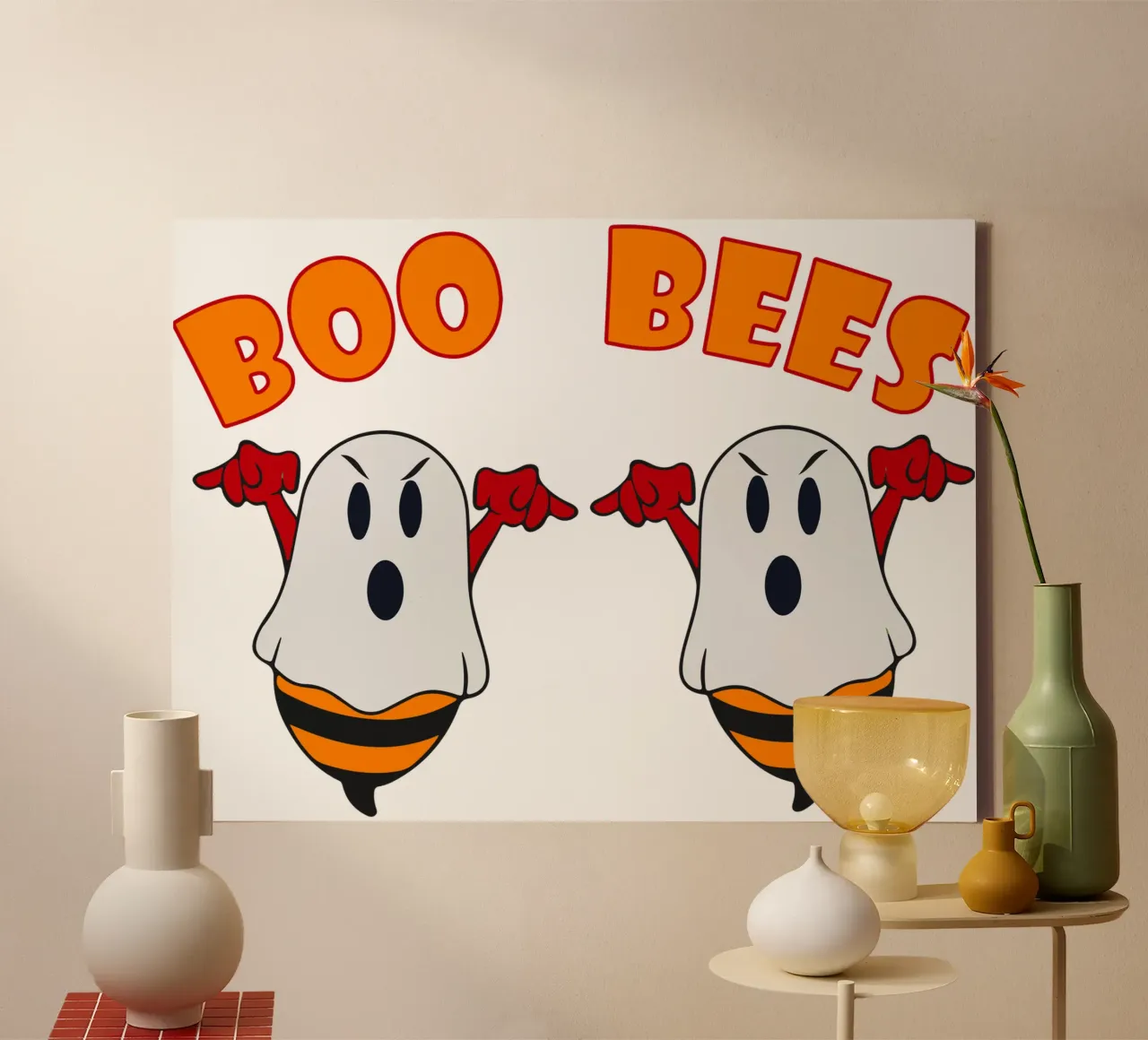 api di Halloween tela con Cornice a cassetta da onechoice