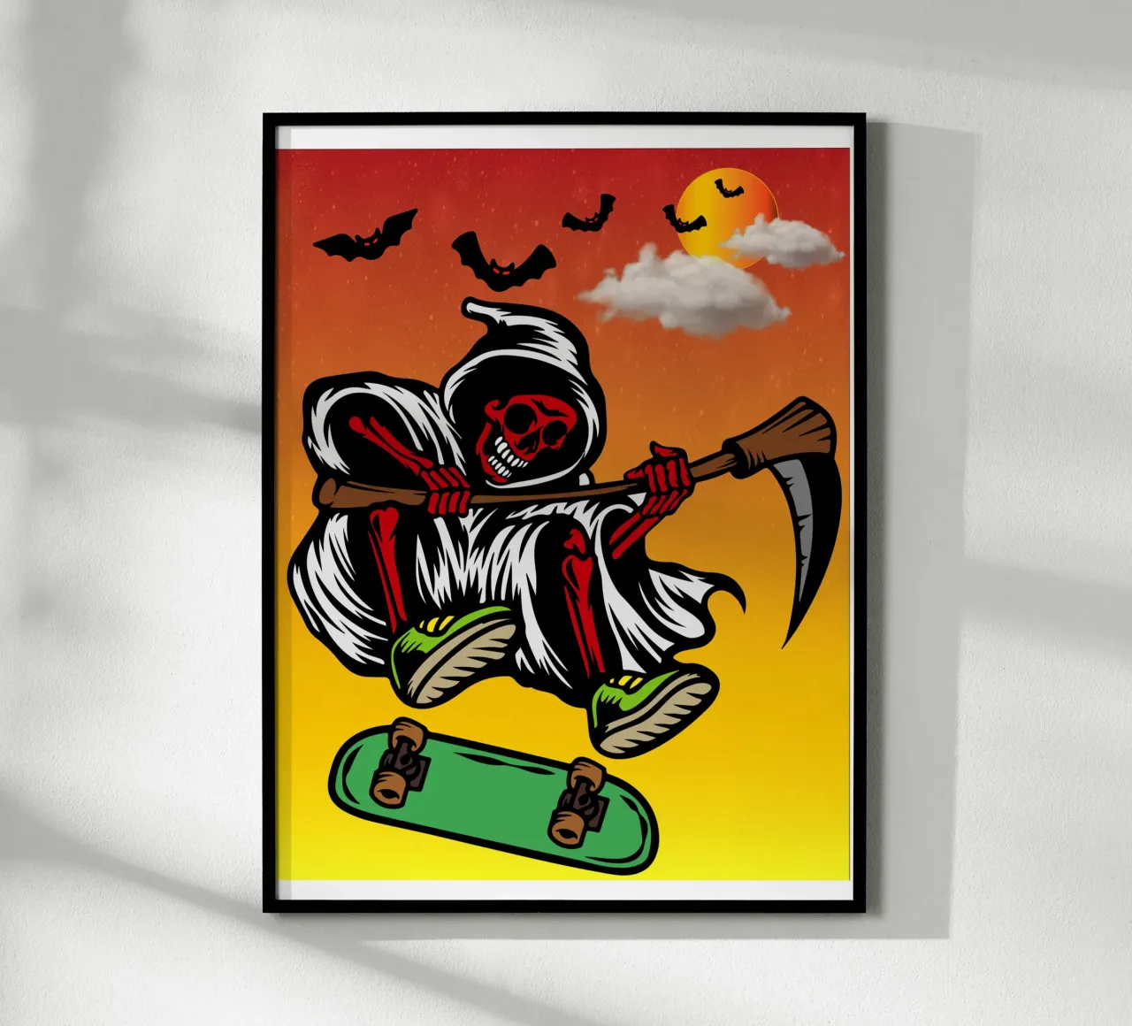 diavolo pattina halloween poster da onechoice