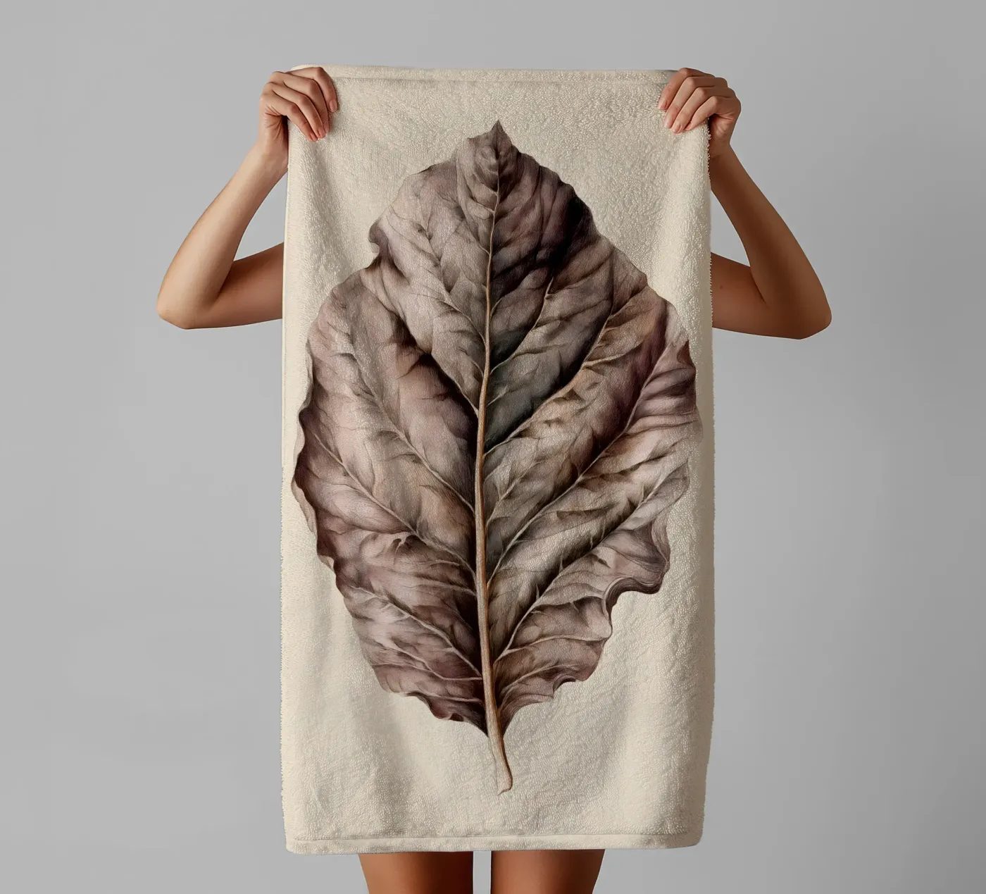 Tabakblatt towel by Studio Verde