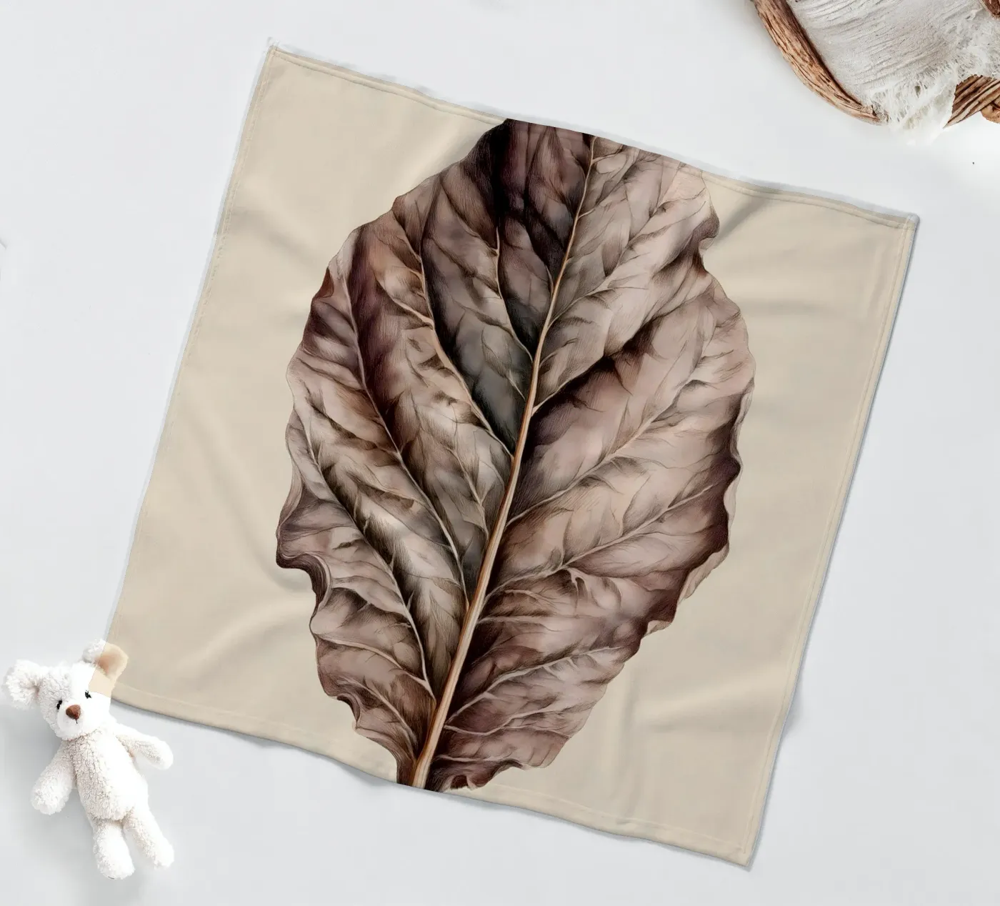 Tabakblatt Fleecedecke von Studio Verde
