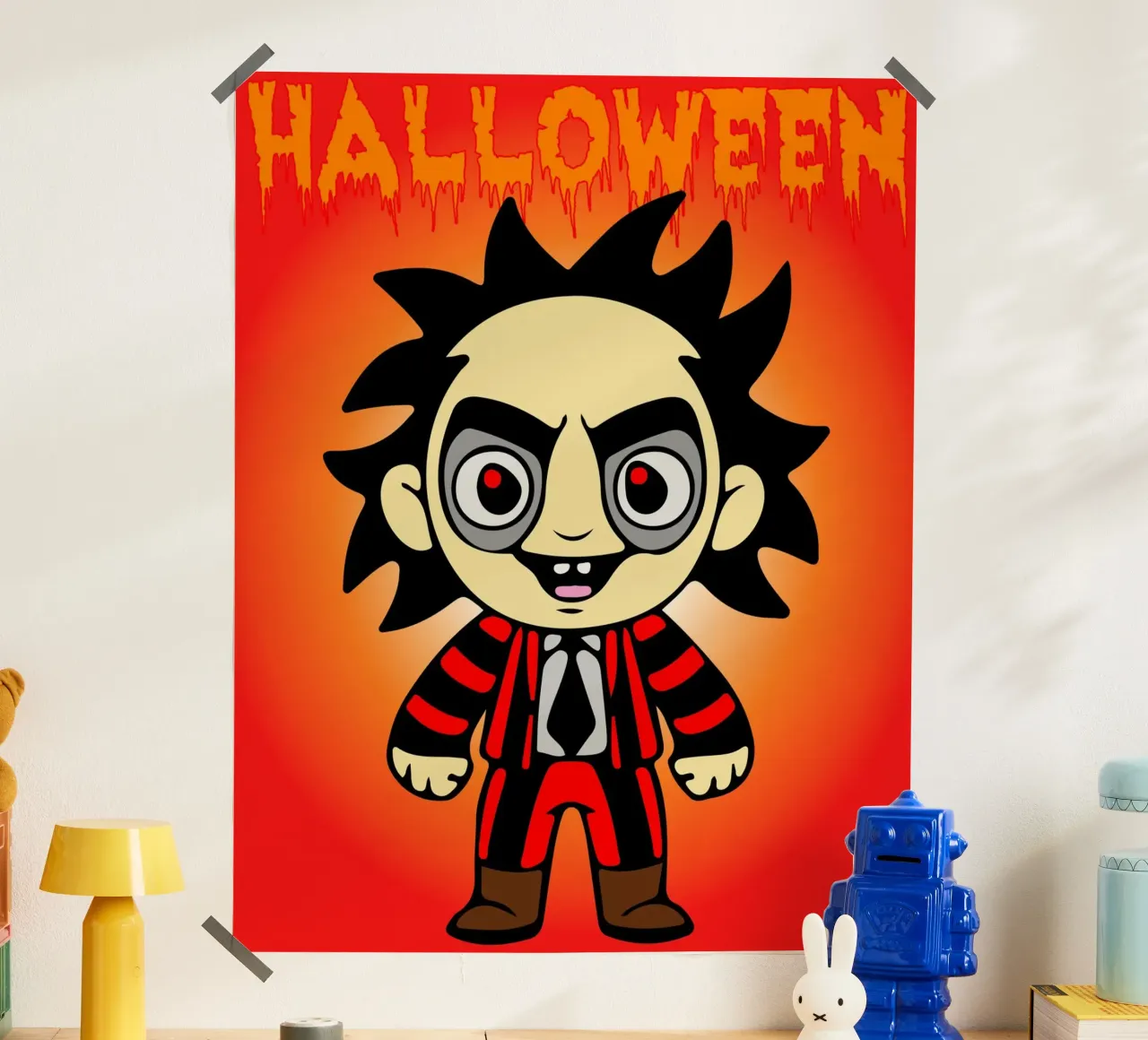 bambola fantasma Halloween poster da onechoice