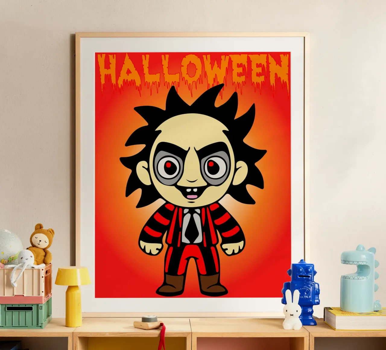 bambola fantasma Halloween poster da onechoice