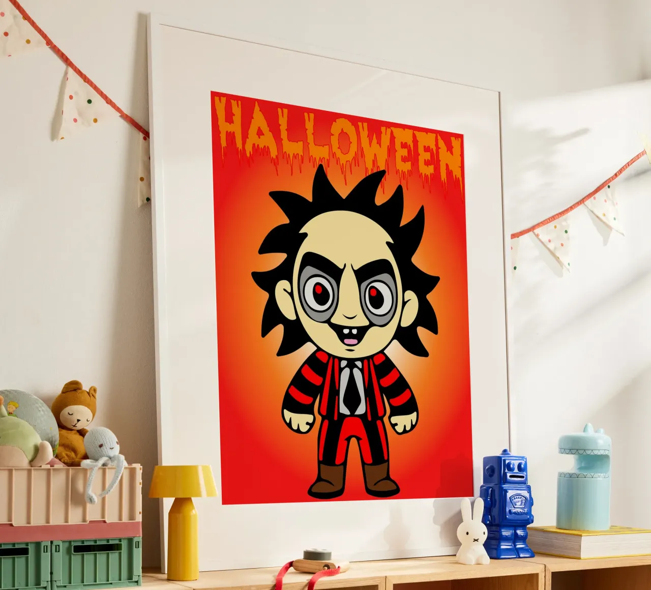 bambola fantasma Halloween poster da onechoice