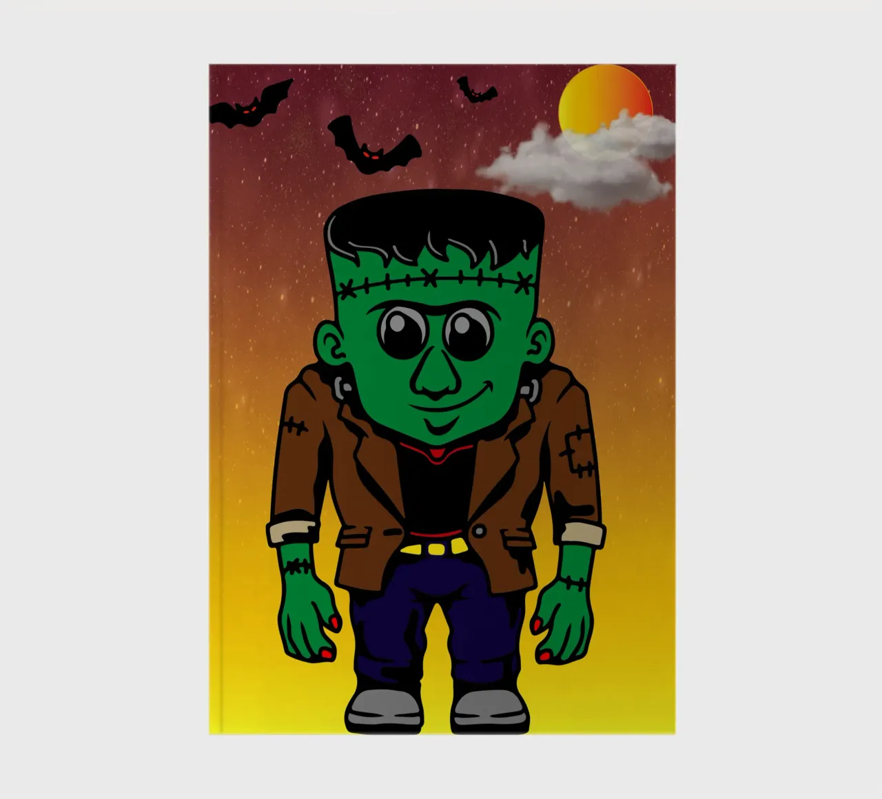 franken ghost halloween notebook by onechoice