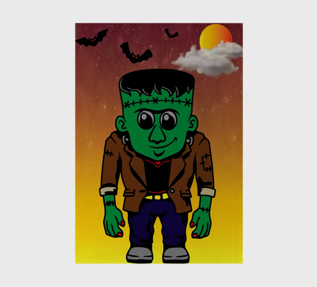 franken ghost halloween notebook by onechoice