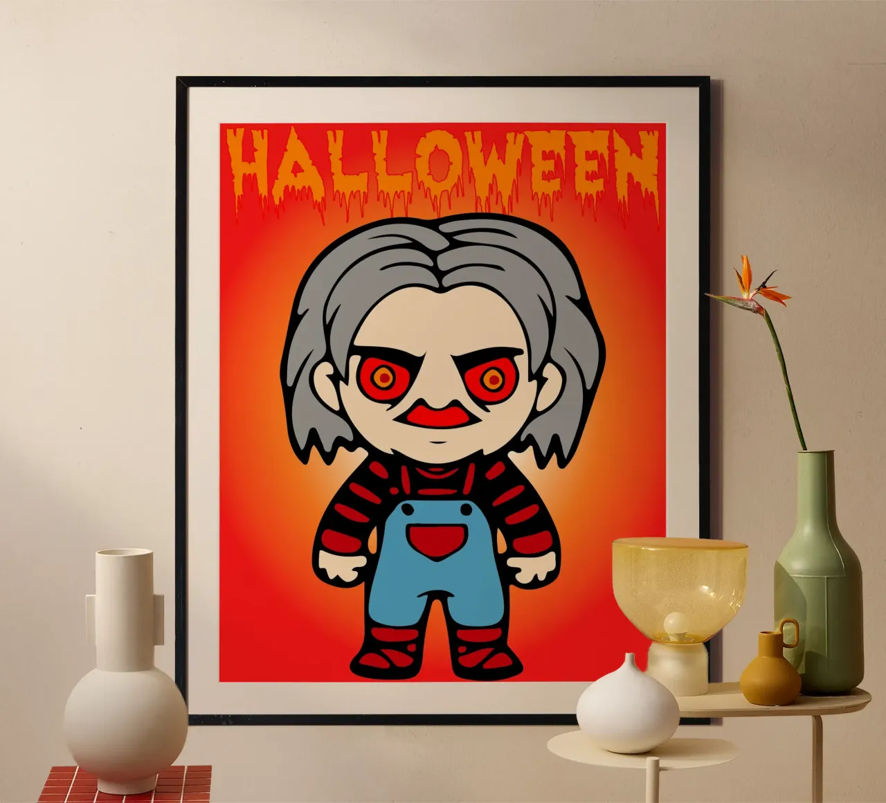 bambola fantasma di Halloween poster da onechoice