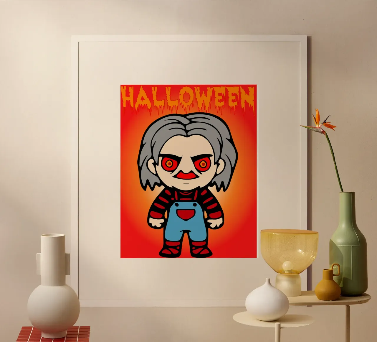 bambola fantasma di Halloween poster da onechoice