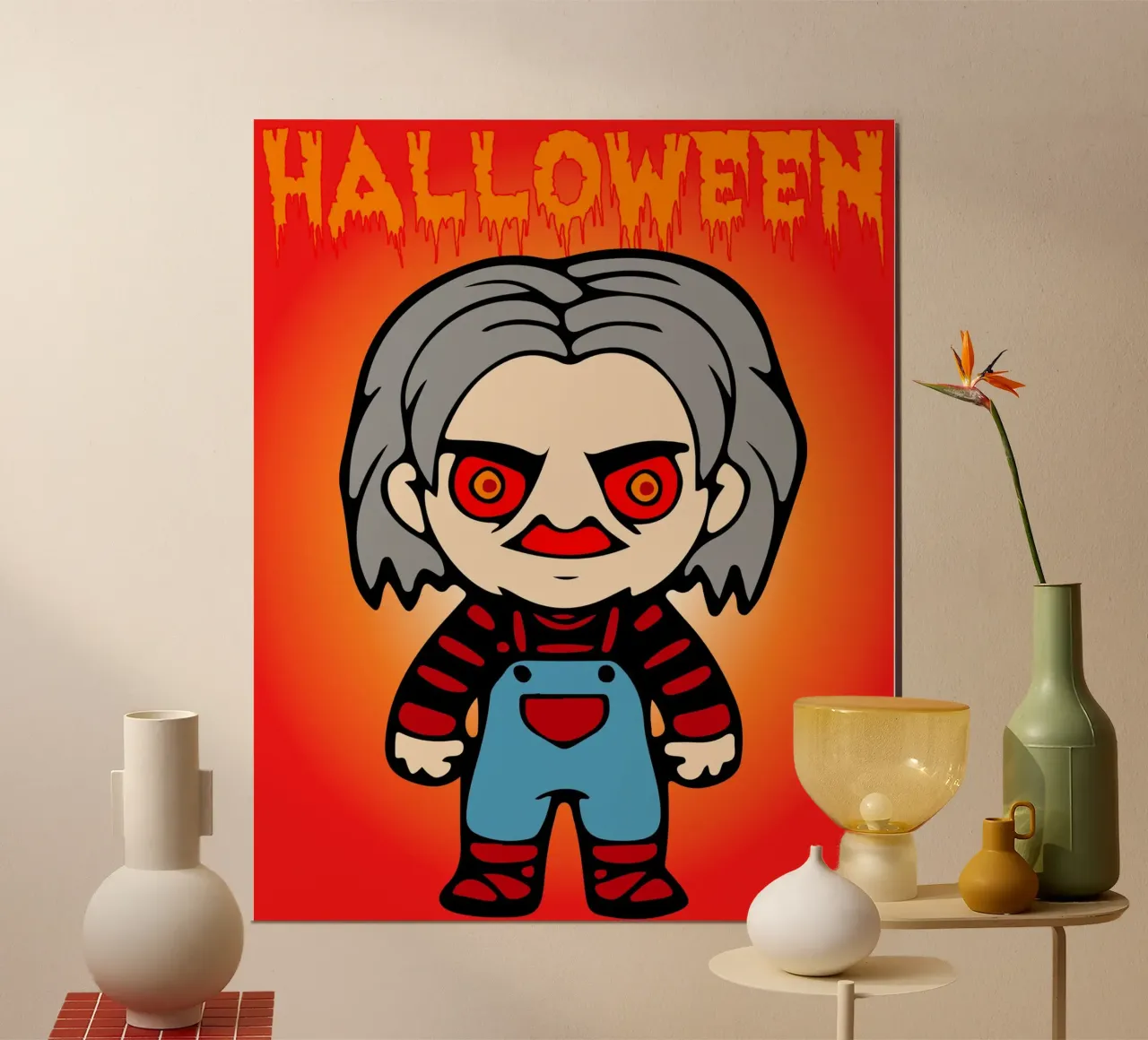 bambola fantasma di Halloween poster da onechoice