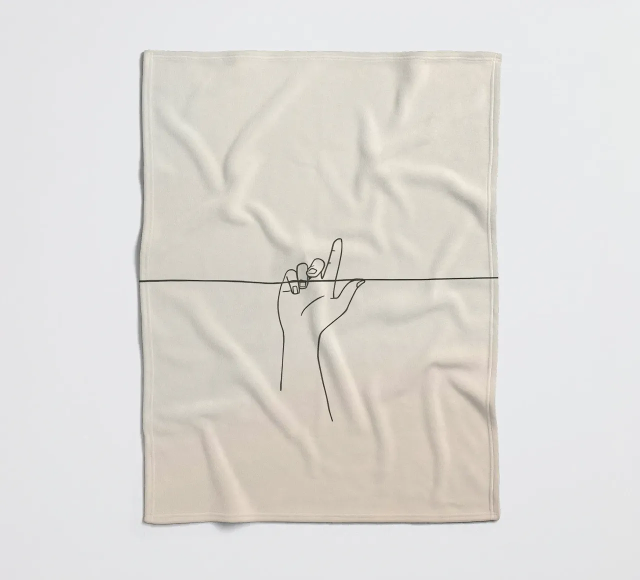 Outline of a hand with a finger grabbing thin black line coperta in pile da DesignDoodle