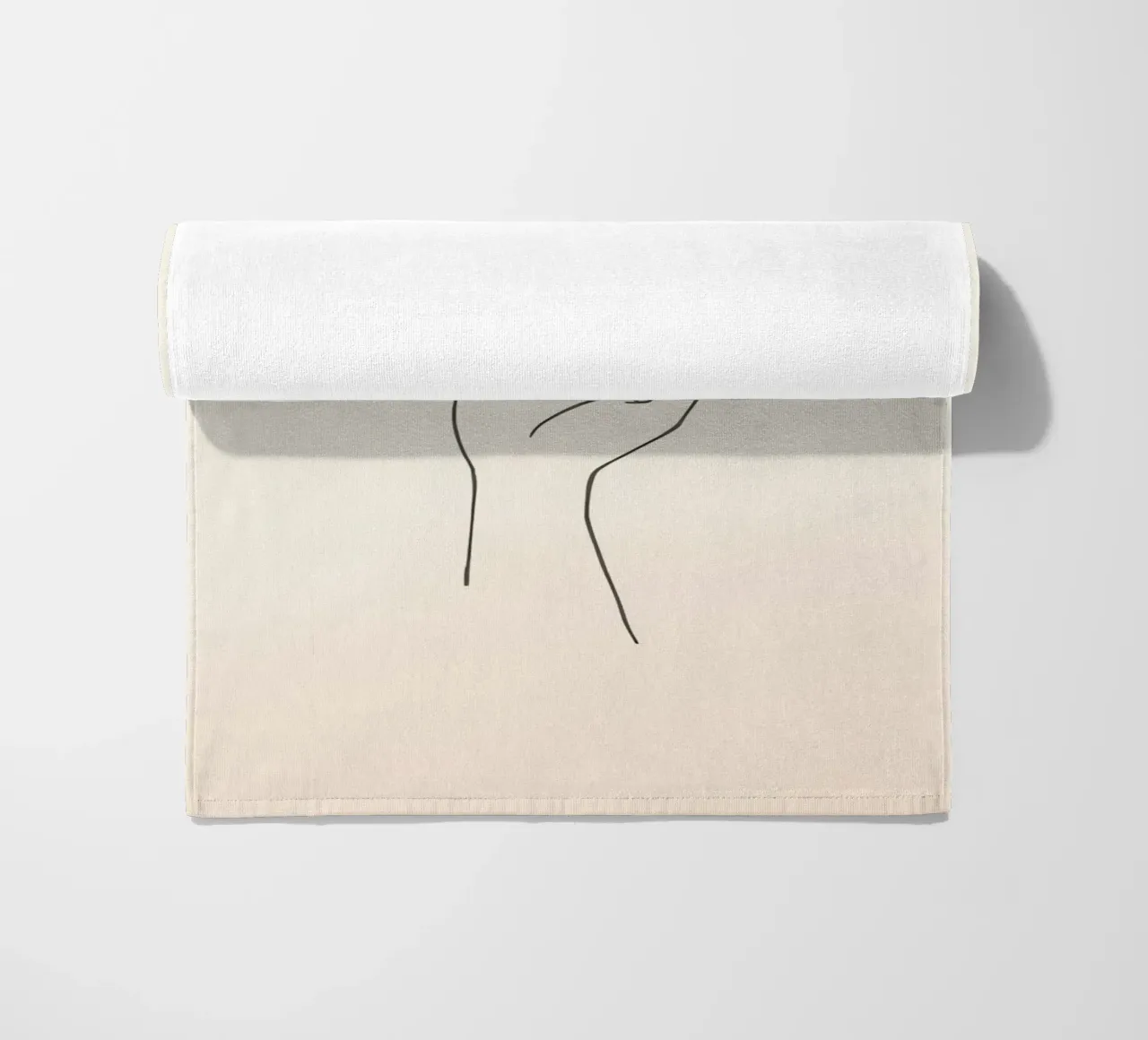 Outline of a hand with a finger grabbing thin black line telo mare da DesignDoodle