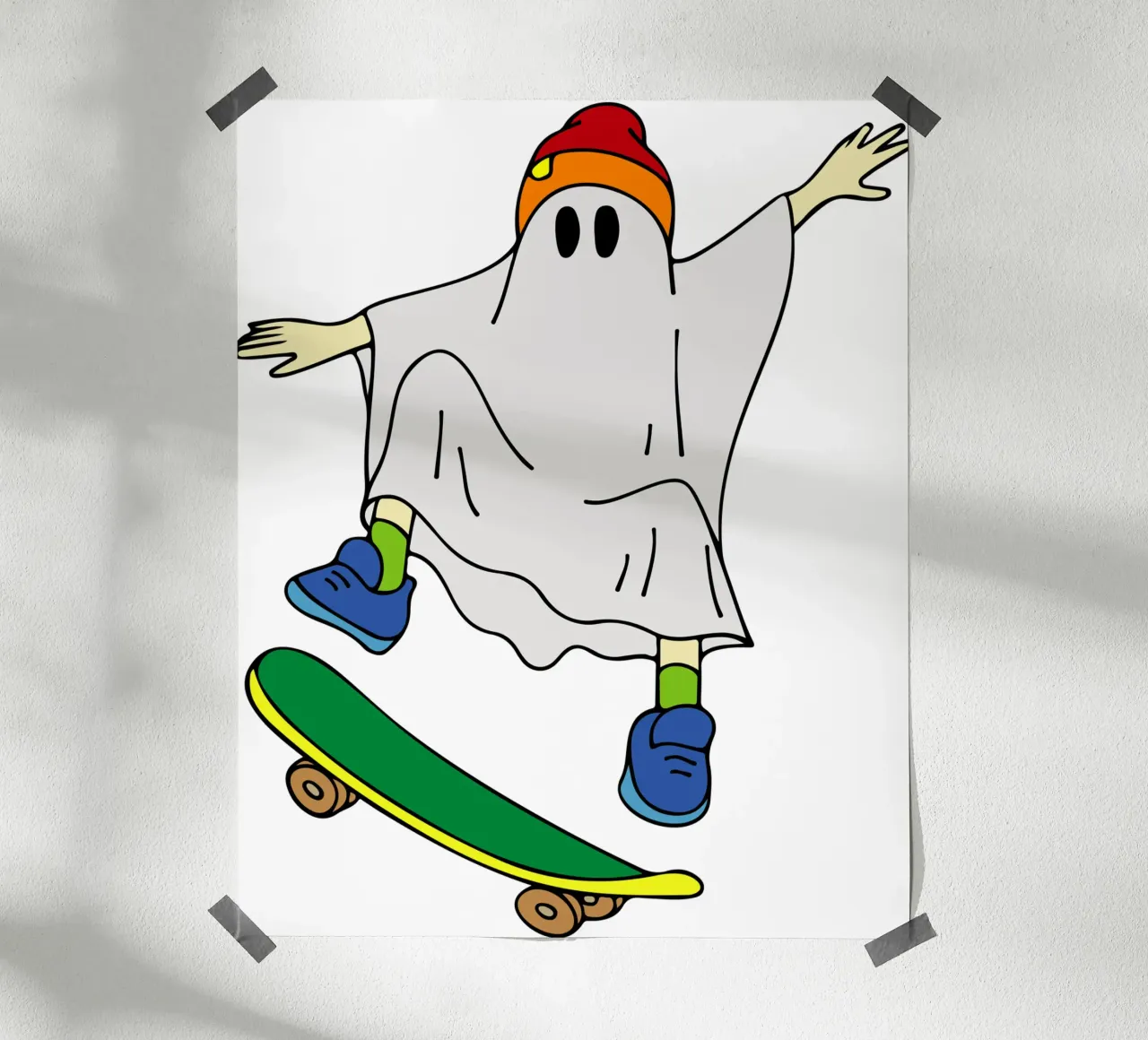fantasma skate halloween poster da onechoice