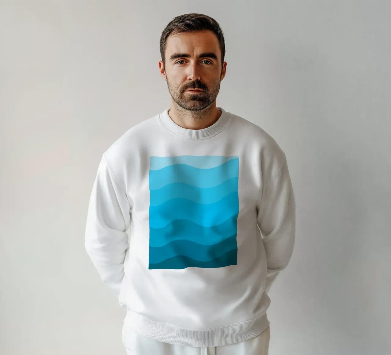 Blue gradient design felpa da baobabprintstore