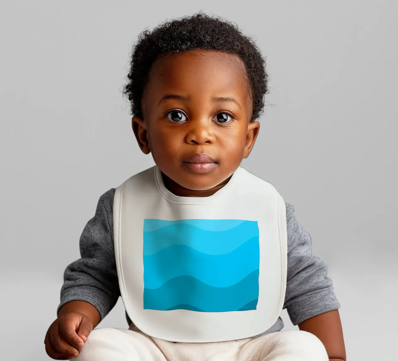 Blue gradient design bavaglino da baobabprintstore