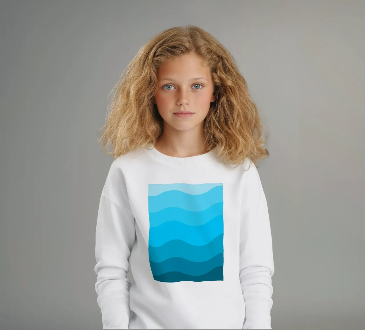 Blue gradient design felpa bambino da baobabprintstore