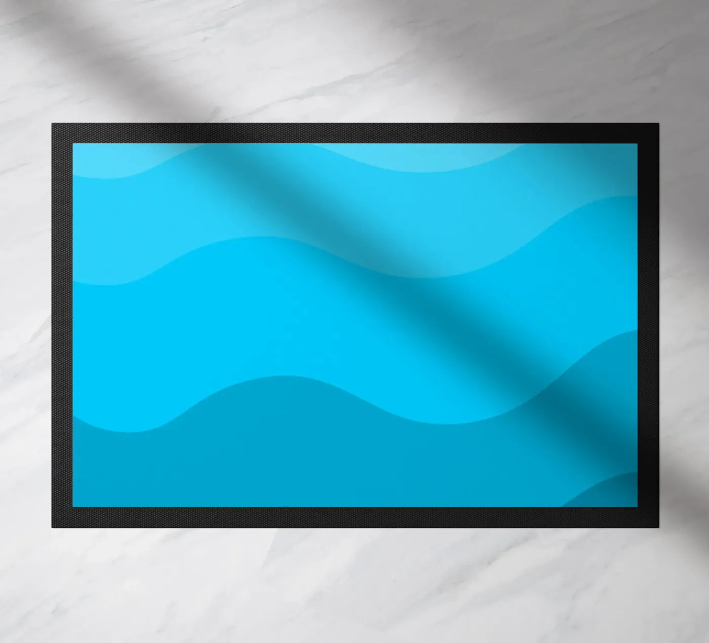 Blue gradient design deurmat van baobabprintstore