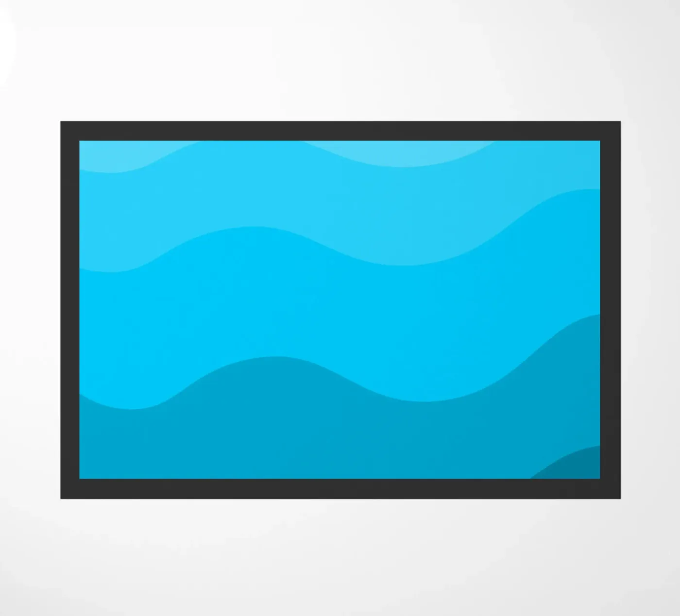 Blue gradient design deurmat van baobabprintstore